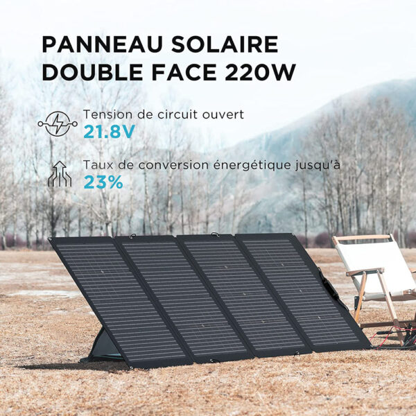 Panneau solaire 220W EcoFlow double face